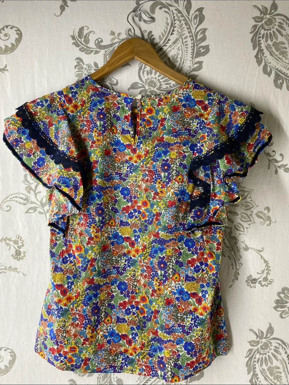 J. CREW Cotton Poplin Top in Liberty Margaret Annie Floral Print Womens small